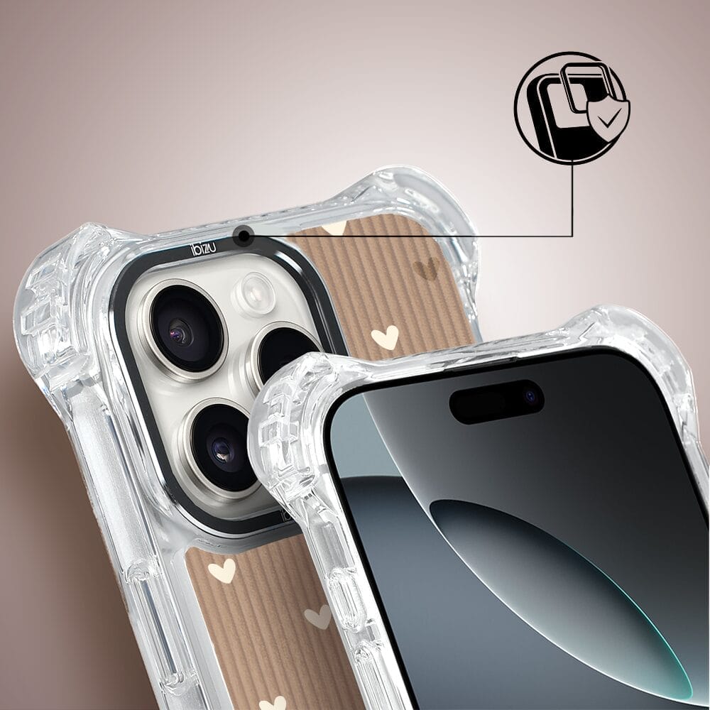 Etui do iPhone 16 Pro Max IBIZU DropGuard Ultra z MagSafe, Boho, Pudrowe serca - obrazek 4