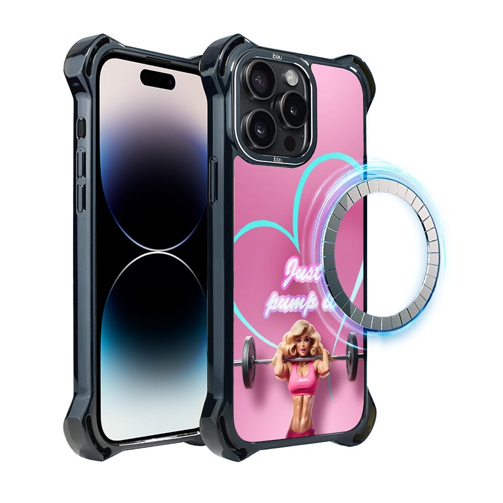 Etui do iPhone 14 Pro IBIZU DropGuard Ultra z MagSafe, #Move, Pump it love