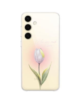 Etui do Samsung Galaxy S24 przeźroczyste, silikonowe Flexi, kwiaty, tulipan