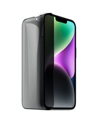 Szkło prywatyzujące z czarną ramką do iPhone 14