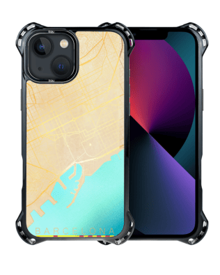 Etui do iPhone 13 IBIZU DropGuard Ultra z MagSafe, mapy świata, Barcelona