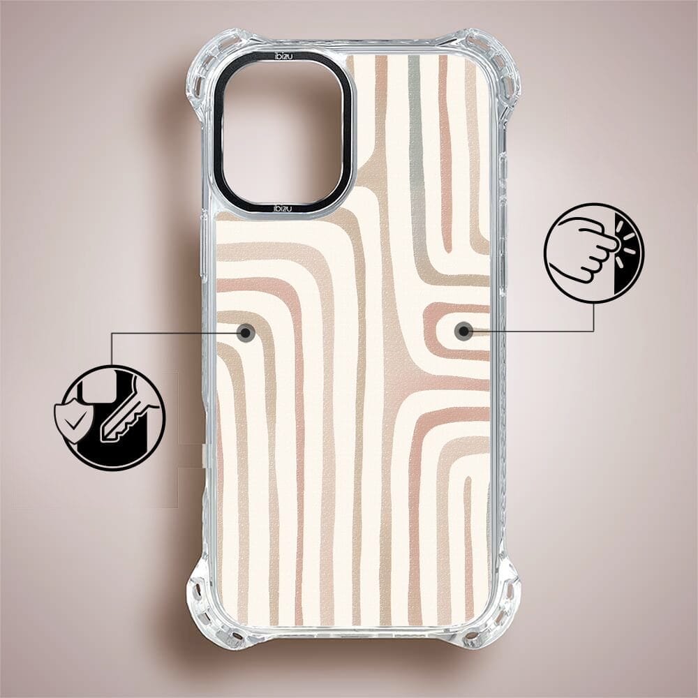 Etui iPhone 16 Plus IBIZU DropGuard Ultra z MagSafe, Boho, Piaskowy labirynt - obrazek 7