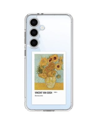 Etui do Samsung Galaxy S24 FE przeźroczyste, silikonowe Flexi, słoneczniki Van Gogh