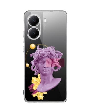 Etui do Xiaomi POCO X7 Pro przeźroczyste, silikonowe Flexi, antyczna figura, meduza