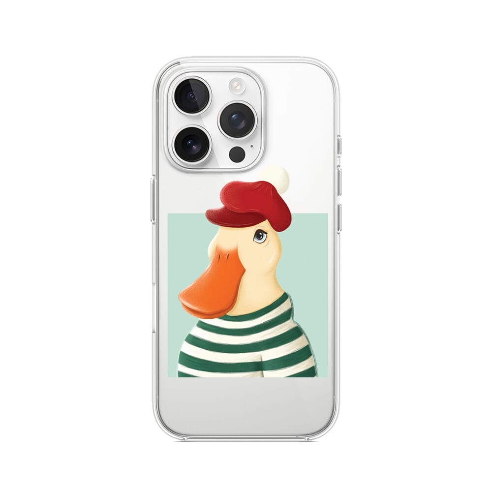 Etui do iPhone 13 Pro przeźroczyste, silikonowe Flexi, kaczuszka