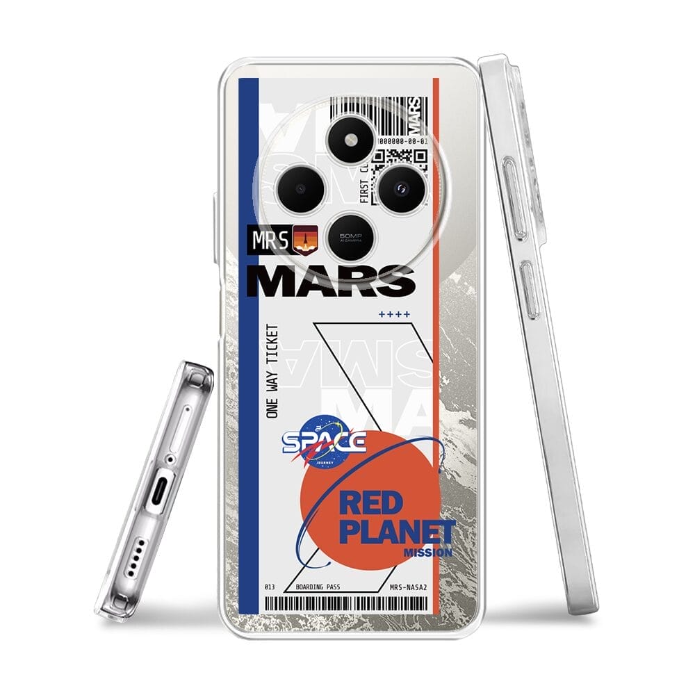 Etui do Xiaomi POCO C75 przeźroczyste, silikonowe Flexi, bilet na Mars - obrazek 3