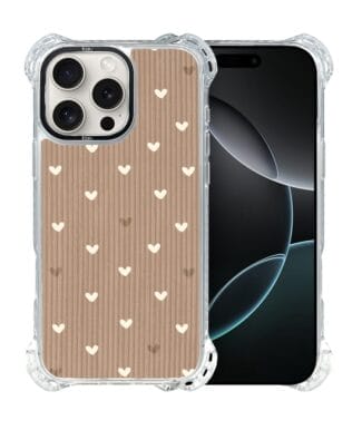 Etui do iPhone 16 Pro Max IBIZU DropGuard Ultra z MagSafe, Boho, Pudrowe serca