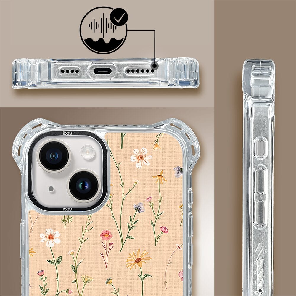 Etui iPhone 14 IBIZU DropGuard Ultra z MagSafe, Pastel Bloom, Koralowa łąka - obrazek 6