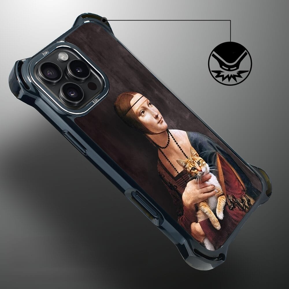 Etui do iPhone 16 Pro Max, IBIZU DropGuard Ultra z MagSafe, Leonardo Da Vinci, dama z kotem - obrazek 7