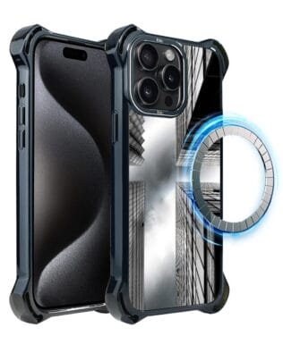 Etui do iPhone 15 Pro Max IBIZU DropGuard Ultra z MagSafe, Noir City, Drapacze Chmur