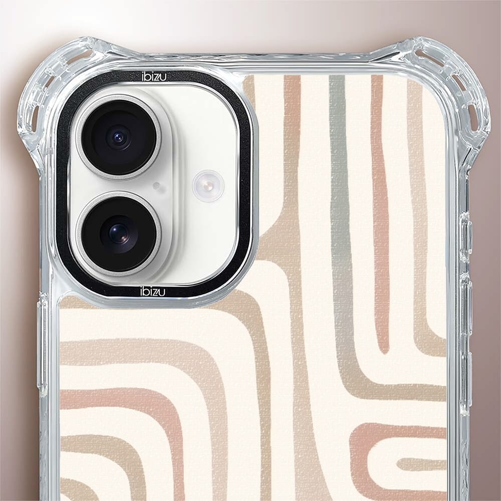 Etui iPhone 16 Plus IBIZU DropGuard Ultra z MagSafe, Boho, Piaskowy labirynt - obrazek 5