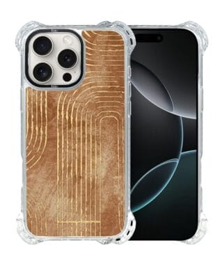 Etui do iPhone 16 Pro Max IBIZU DropGuard Ultra z MagSafe, Boho, Geometryczne linie