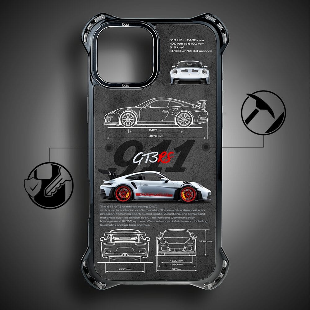 Etui do iPhone 13 IBIZU DropGuard Ultra z MagSafe, TechDrive, 911 GT3 RS - obrazek 7