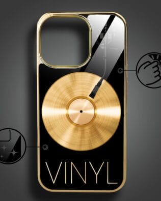 Etui do iPhone 16 Pro Max IBIZU Elite Glass z MagSafe Golden Midnight, Vinyl Lux, złote