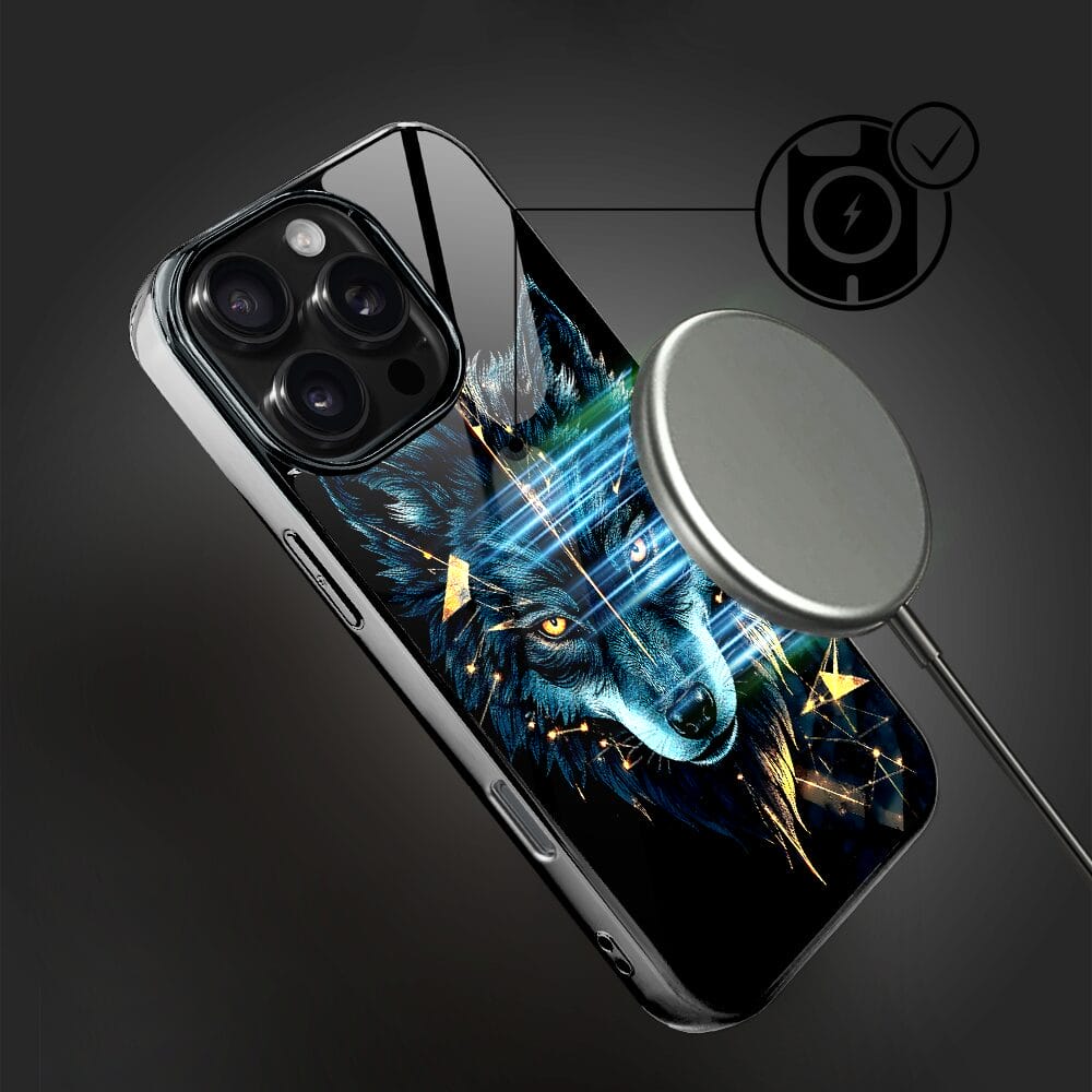 Etui do iPhone 16 Pro IBIZU Elite Glass z MagSafe wilk mocy, czarny chrom - obrazek 3