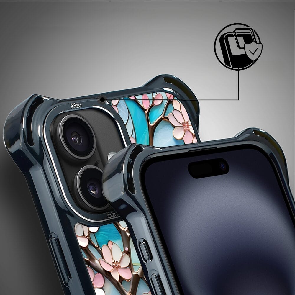 Etui do iPhone 16 IBIZU DropGuard Ultra z MagSafe, Barwy Szkła, Księżycowa Wiśnia - obrazek 3