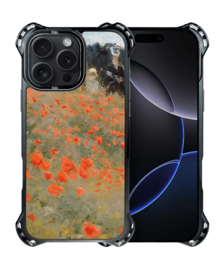 Etui do iPhone 16 Pro Max IBIZU DropGuard Ultra z MagSafe, Claude Monet, pole maków