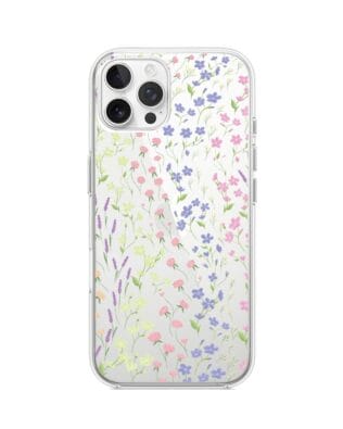 Etui do iPhone 12 Pro Max przeźroczyste, silikonowe Flexi, kwiaty polne