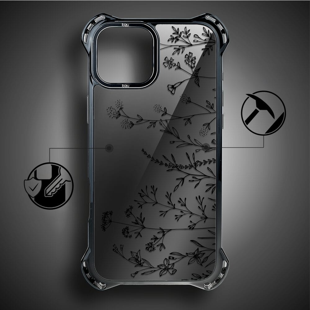 Etui do iPhone 14 IBIZU DropGuard Ultra z MagSafe, Midnight, Dotyk kwiatów - obrazek 7