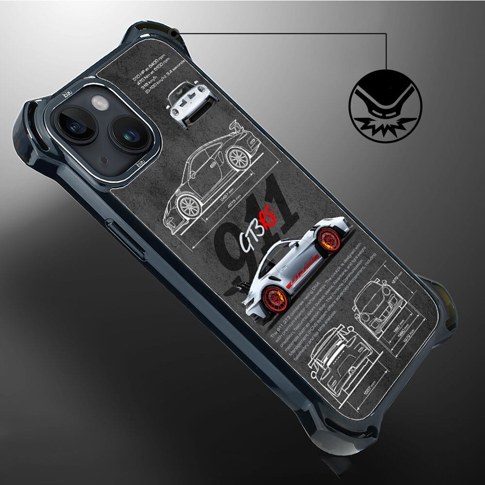 Etui do iPhone 14 IBIZU DropGuard Ultra z MagSafe, TechDrive, 911 GT3 RS - obrazek 4