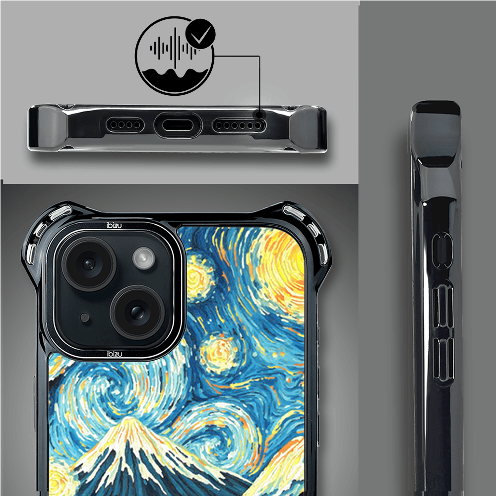Etui do iPhone 15 Plus IBIZU DropGuard Ultra z MagSafe, Van Gogh, gwieździsta noc - obrazek 6