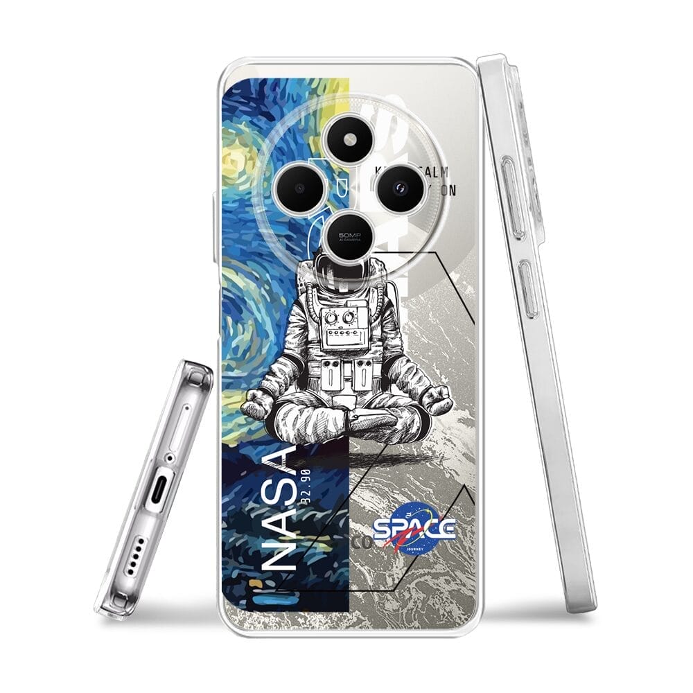 Etui do Xiaomi POCO C75 przeźroczyste, silikonowe Flexi, Keep Calm in Cosmos - obrazek 3