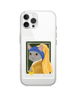 Etui do iPhone 12 Pro przeźroczyste, silikonowe Flexi, kotek z kurczakiem