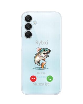 Etui do Samsung Galaxy M35 5G przeźroczyste, silikonowe Flexi, rybki dzwonią