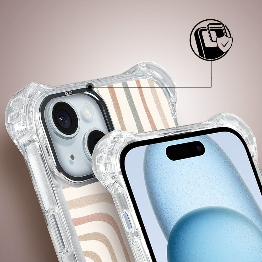 Etui do iPhone 15 Plus IBIZU DropGuard Ultra z MagSafe, Boho, Piaskowy labirynt - obrazek 3