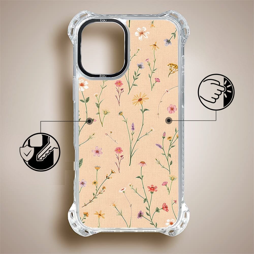 Etui iPhone 16 Plus IBIZU DropGuard Ultra z MagSafe, Pastel Bloom, Koralowa łąka - obrazek 7