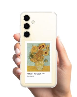 Etui do Samsung Galaxy S24 przeźroczyste, silikonowe Flexi, słoneczniki Van Gogh
