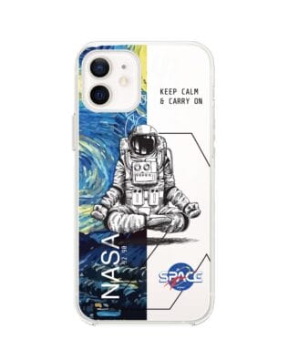 Etui do iPhone 12 Mini przeźroczyste, silikonowe Flexi, Keep Calm in Cosmos