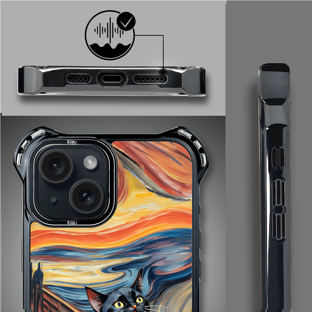 Etui do iPhone 15 Plus IBIZU DropGuard Ultra z MagSafe, Edvard Munch, krzyk kota - obrazek 6