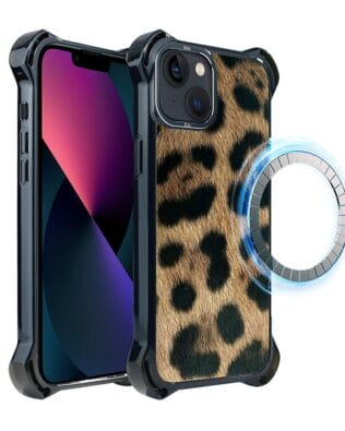 Etui do iPhone 13 IBIZU DropGuard Ultra z MagSafe, Zew Natury, Lampart