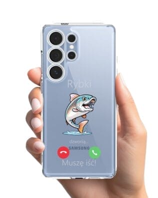 Etui do Samsung Galaxy S25 Ultra przeźroczyste, silikonowe Flexi, rybki dzwonią