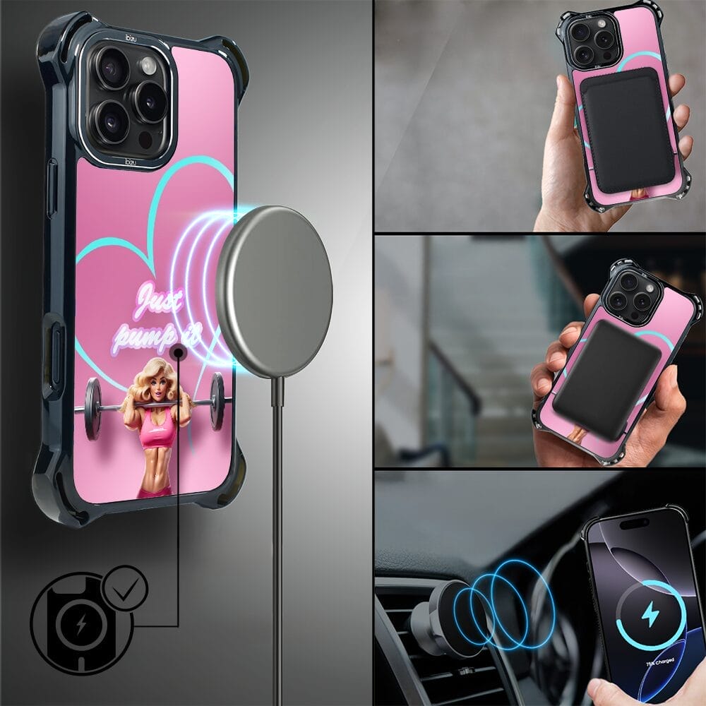 Etui do iPhone 16 Pro, Ibizu DropGuard Ultra z MagSafe, #Move, Pump it love - obrazek 8