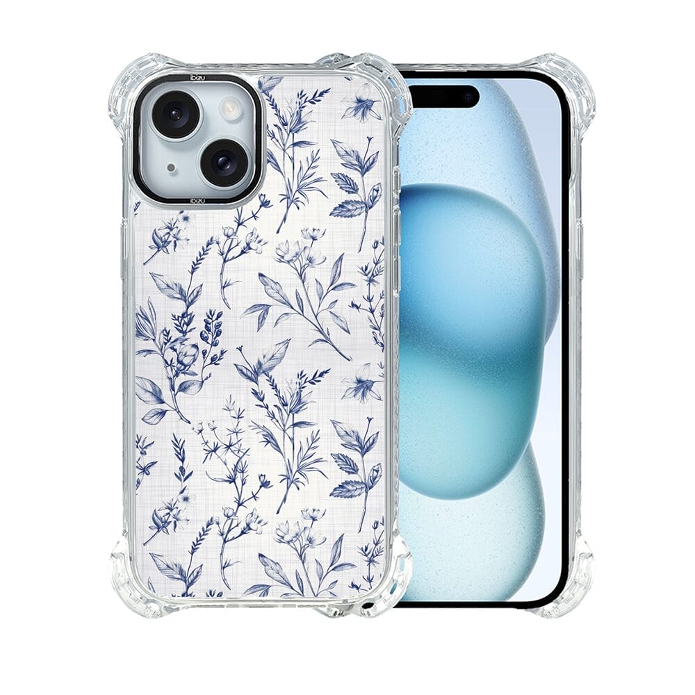 Etui iPhone 15 IBIZU DropGuard Ultra z MagSafe, Pastel Bloom, Lazurowe szepty - obrazek 2