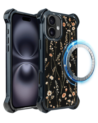 Etui iPhone 16 Plus IBIZU DropGuard Ultra z MagSafe, Pastel Bloom, Północny ogród