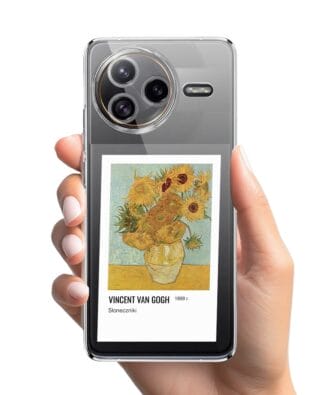 Etui do Xiaomi POCO F7 Ultra przeźroczyste, silikonowe Flexi, słoneczniki