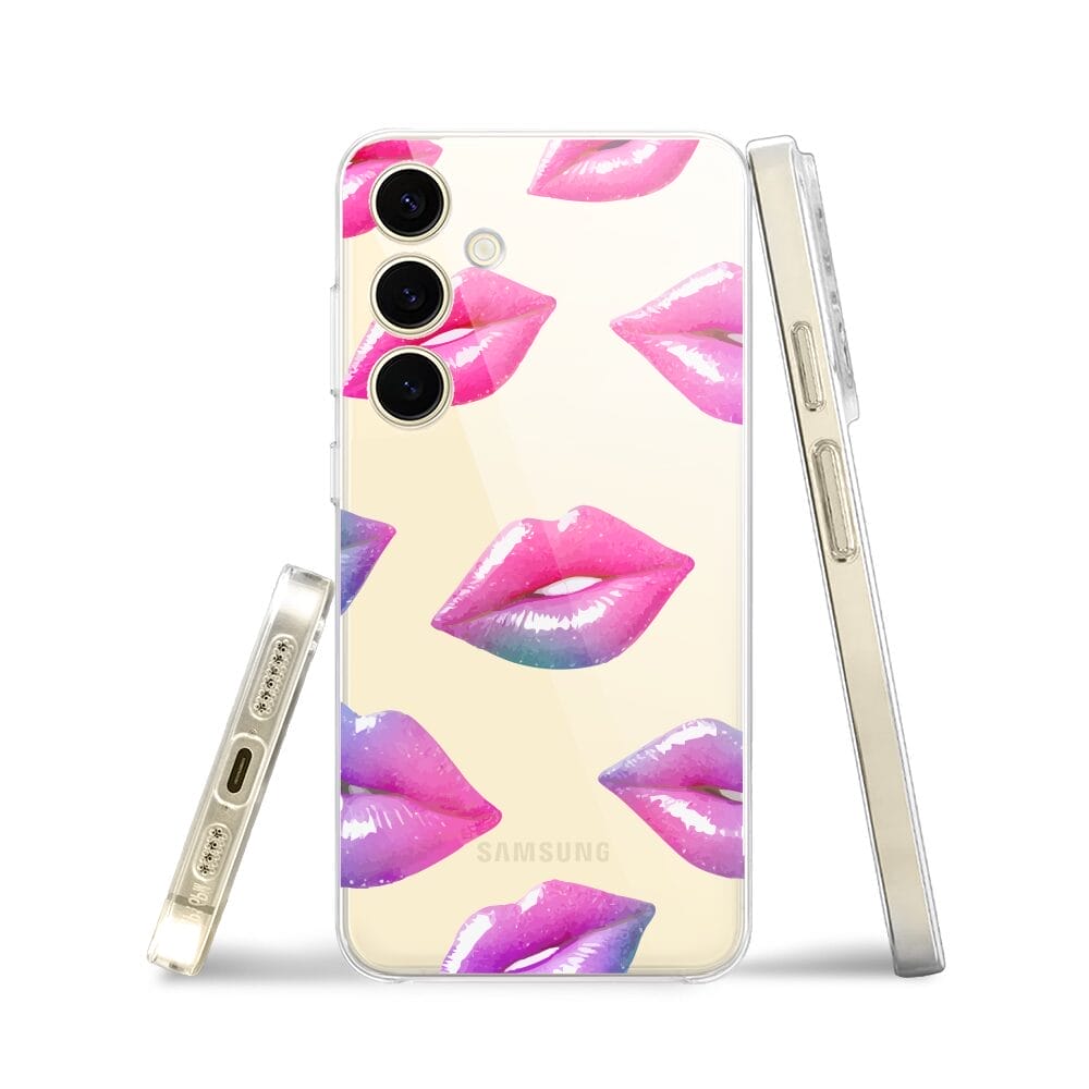 Etui do Samsung Galaxy S24 Plus przeźroczyste, silikonowe Flexi, hologramowe usta - obrazek 3