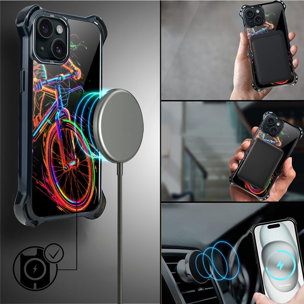 Etui do iPhone 15 Plus IBIZU DropGuard Ultra z MagSafe, #ElectroMove, Rowerowa wibracja - obrazek 8