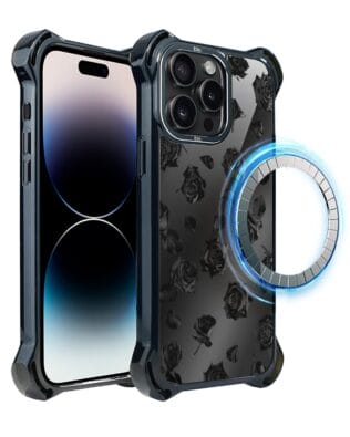 Etui do iPhone 14 Pro IBIZU DropGuard Ultra z MagSafe, Midnight, Sen róż