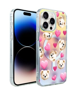 Etui do iPhone 14 Pro Max IBIZU California Sunset z MagSafe, zmieniające kolor, Love Mood, miś i serduszka