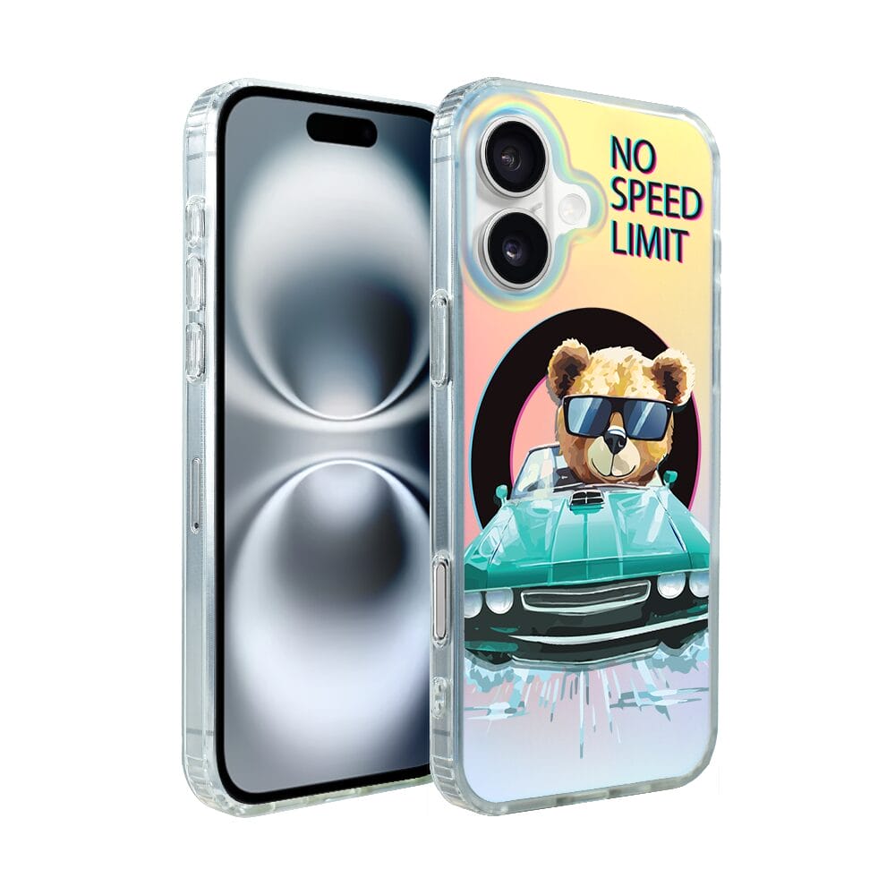 Etui do iPhone 16 IBIZU California Sunset z MagSafe, zmieniające kolor, Blue Car, niebieski samochód