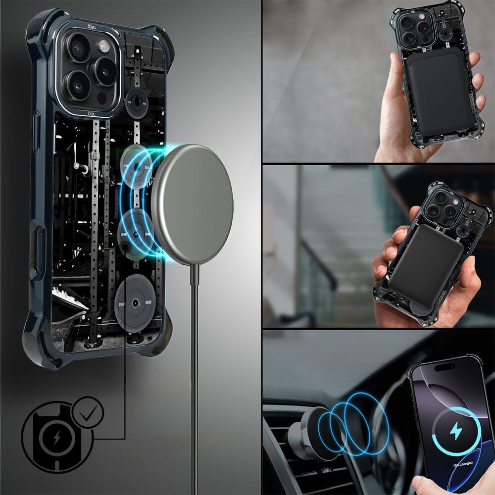 Etui do iPhone 16 Pro, Ibizu DropGuard Ultra z MagSafe, #Move, Stacja Żelazo - obrazek 8