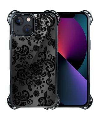 Etui do iPhone 13 IBIZU DropGuard Ultra z MagSafe, Midnight, Koronkowa czerń