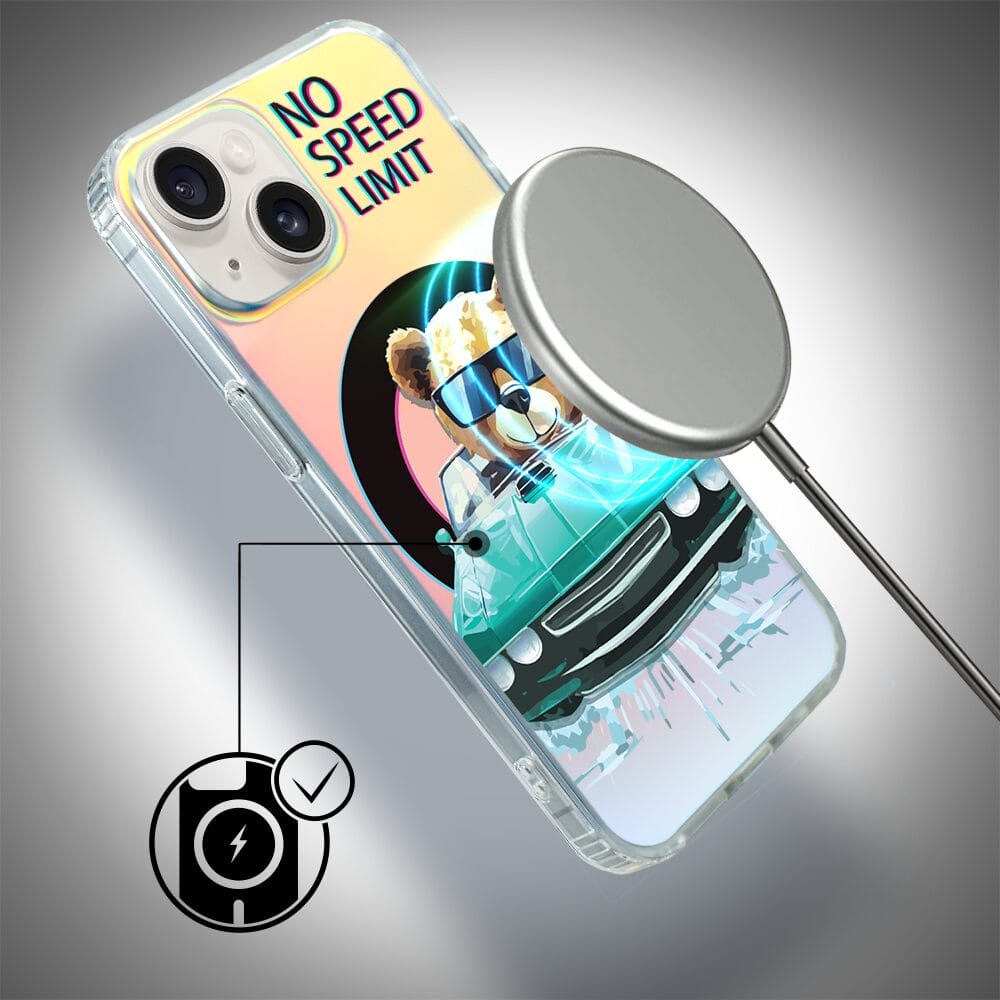 Etui do iPhone 14 IBIZU California Sunset z MagSafe, zmieniające kolor, Blue Car, niebieski samochód - obrazek 6