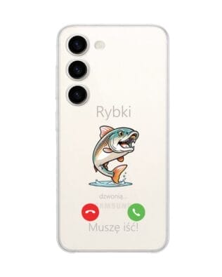 Etui do Samsung Galaxy S23 przeźroczyste, silikonowe Flexi, rybki dzwonią