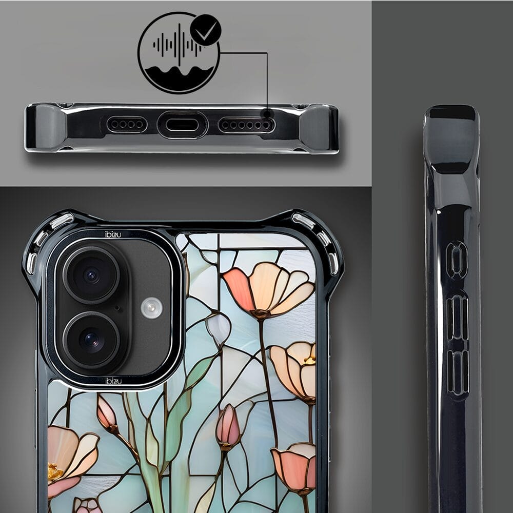 Etui do iPhone 16 Plus IBIZU DropGuard Ultra z MagSafe, Barwy Szkła, Szept kwiatów polnych - obrazek 4