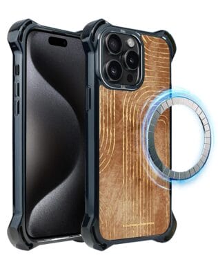 Etui iPhone 15 Pro Max IBIZU DropGuard Ultra z MagSafe, Boho, Geometryczne linie